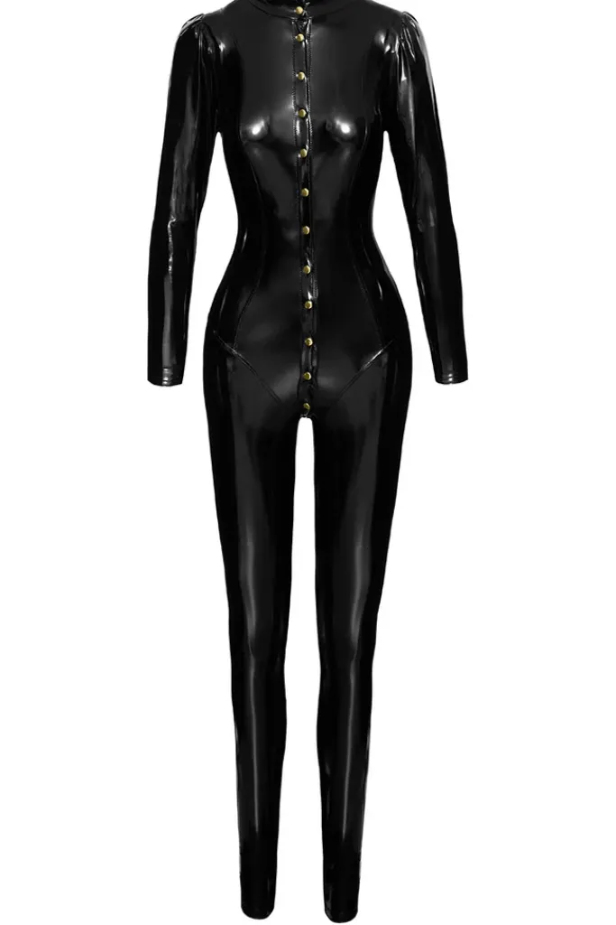 Noir Handmade Long Button Catsuit