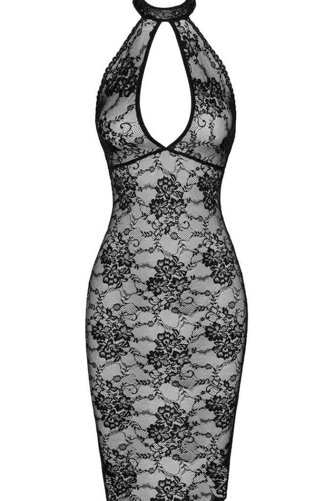 Noir Handmade Nocturne Lace Midi Dress