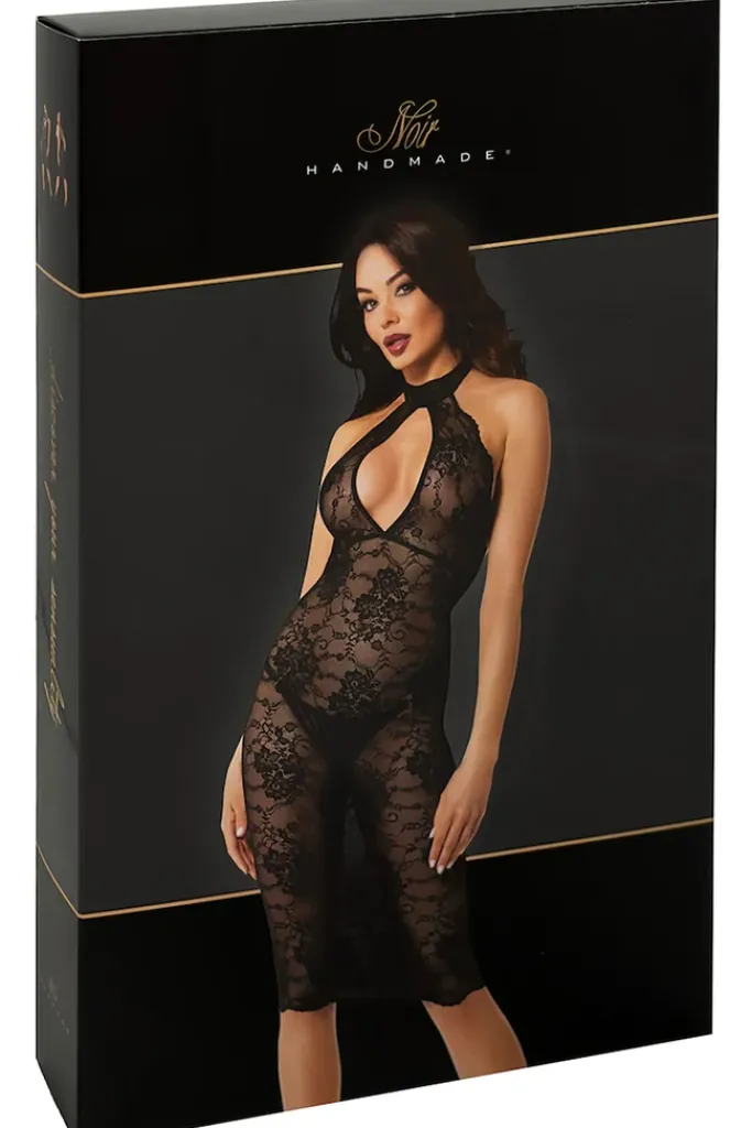 Noir Handmade Nocturne Lace Midi Dress