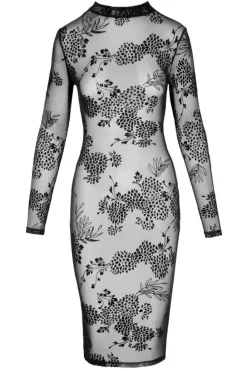 Noir Handmade Powernet and Flock Dress