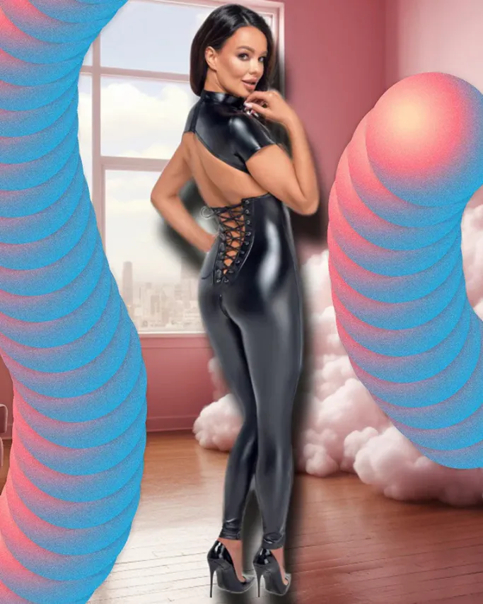 Noir Handmade Powerwetlook Catsuit