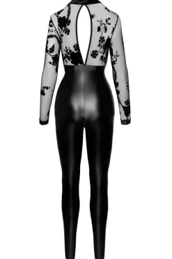 Noir Handmade Powerwetlook and Tulle Jumpsuit