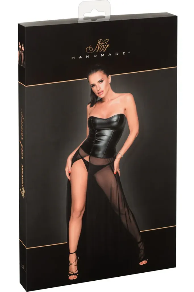 Noir Handmade Rhinestone Corset Dress