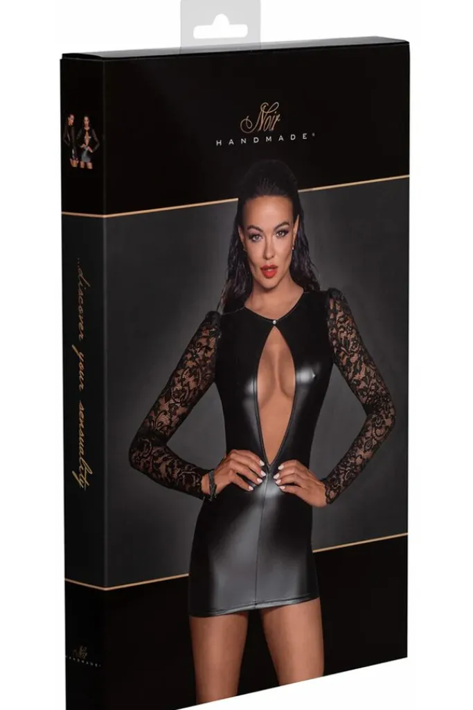 Noir Handmade Short Powerwetlook Dress