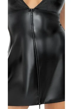 Noir Handmade Short Wetlook Dress