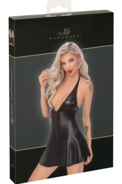 Noir Handmade Short Wetlook Dress