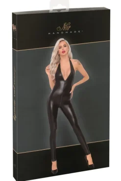 Noir Handmade Snake Skin Pattern Jumpsuit