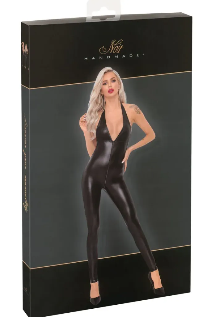 Noir Handmade Snake Skin Pattern Jumpsuit