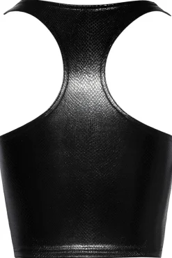 Noir Handmade Snake Skin Style Wetlook Top