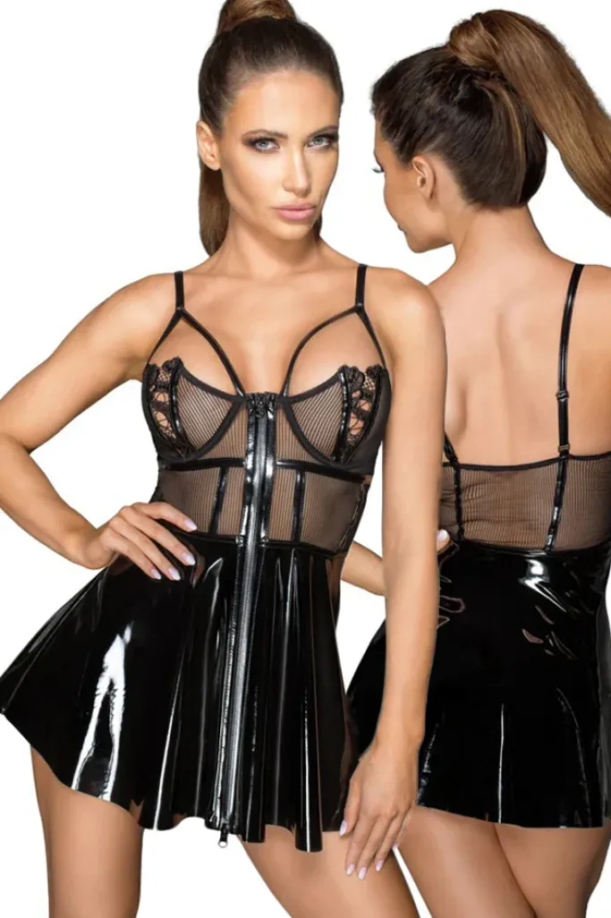 Noir Handmade Vinyl Mini Dress