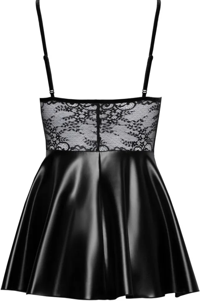 Noir Handmade Wetlook and Lace Dress