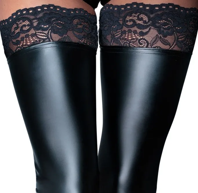 Noir Handmade Wetlook Stockings