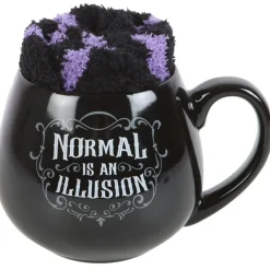 Something Different Normal is an Illusion Gothic Mug and Socks Set