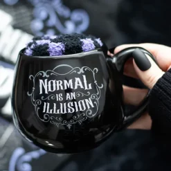 Something Different Normal is an Illusion Gothic Mug and Socks Set