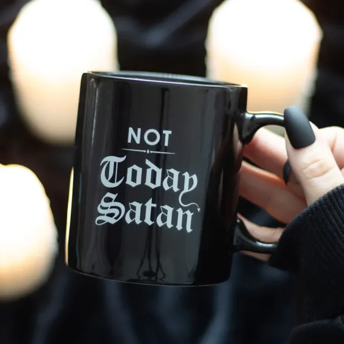 Something Different Not Today Satan Mug