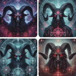 Oakhart Industries Oakhart Baphomet Coaster Set