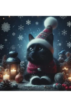 Oakhart Industries Oakhart Santa Cat Christmas Card