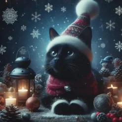 Oakhart Industries Oakhart Santa Cat Christmas Card