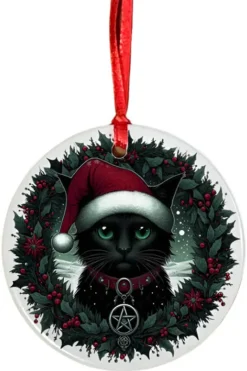 Oakhart Industries Oakhart Santa Cat Christmas Ornament