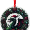 Oakhart Industries Oakhart Santa Dragon Christmas Ornament 3