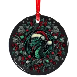 Oakhart Industries Oakhart Santa Dragon Christmas Ornament 2