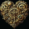 Oakhart Industries Oakhart Steampunk Heart Valentine Card