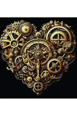 Oakhart Industries Oakhart Steampunk Heart Valentine Card