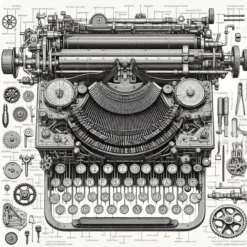 Oakhart Industries Oakhart Steampunk Typewriter Coaster Set