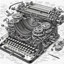 Oakhart Industries Oakhart Steampunk Typewriter Coaster Set