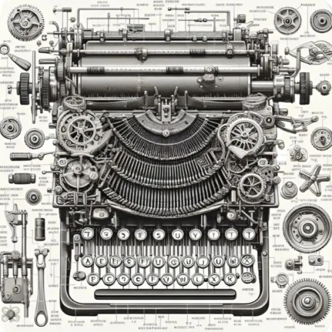 Oakhart Industries Oakhart Steampunk Typewriter Coaster Set