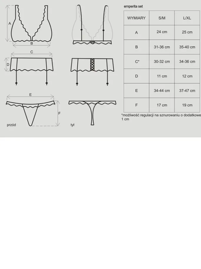 Obsessive Lingerie Emperita Set (L/XL)