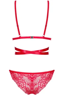 Obsessive Lovlea Red Lingerie Set (L/XL)