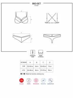 Obsessive Red Bra and Thong Set