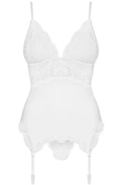 Obsessive White Basque Corset
