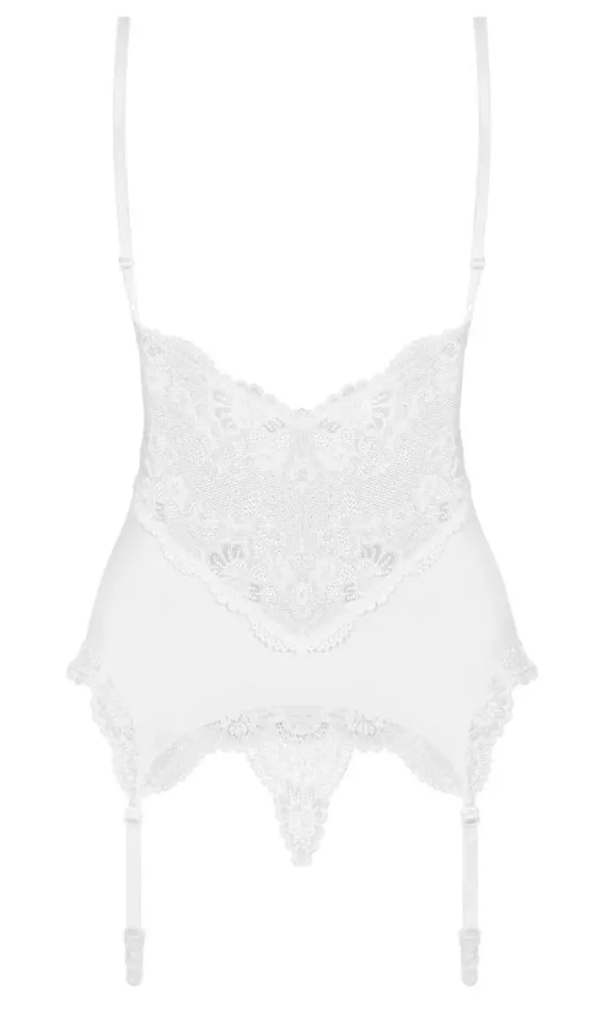 Obsessive White Basque Corset