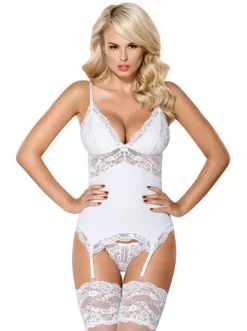 Obsessive White Basque Corset