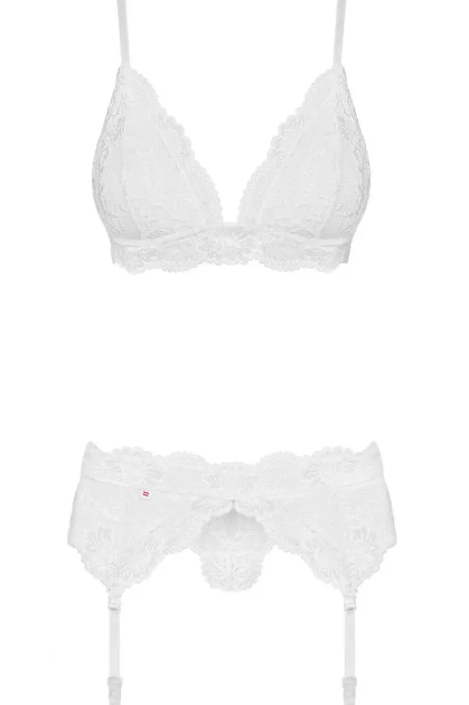 Obsessive White Lingerie Set (L/XL)