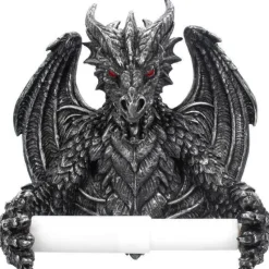 Nemesis Now Obsidian Dragon Toilet Roll Holder