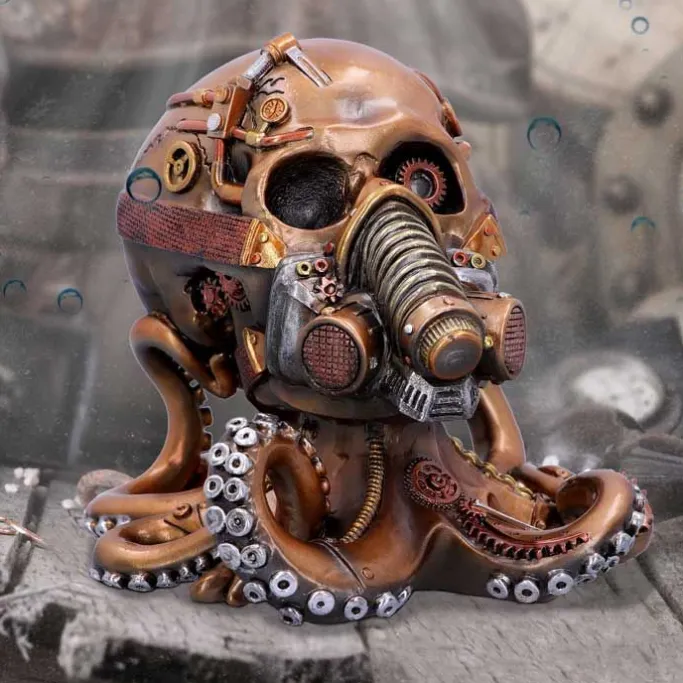 Nemesis Now Octo Respiration Bronze Steampunk Skull