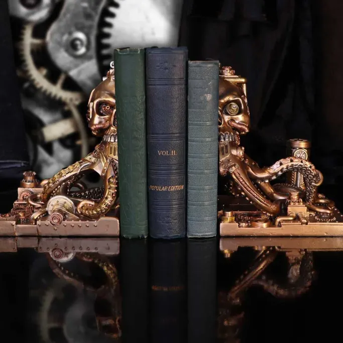 Nemesis Now Octonium Steampunk Bookends