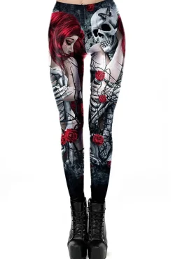 Ocultica Skeleton Rose Leggings