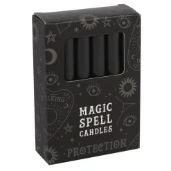 Something Different Pack of 12 Black Protection Spell Candles