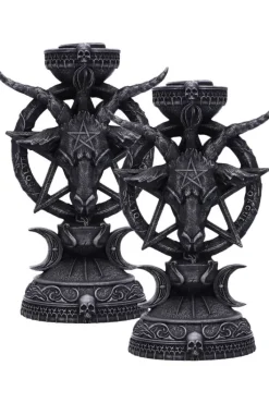 Nemesis Now Pair of Light of Baphomet Candle Holders