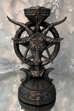 Nemesis Now Pair of Light of Baphomet Candle Holders