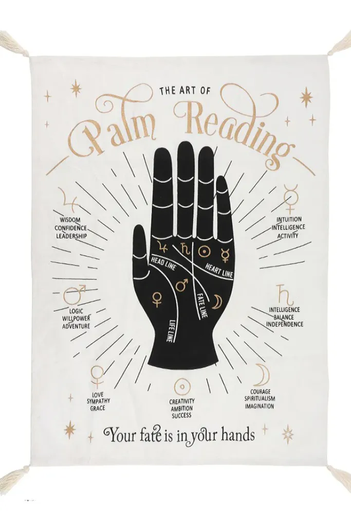Something Different Palm Reading Wall Tapestry Small