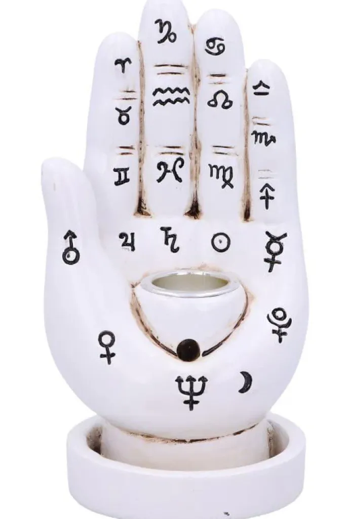 Nemesis Now Palmistry Backflow Incense Burner White