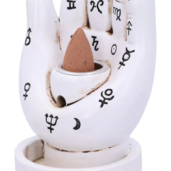 Nemesis Now Palmistry Backflow Incense Burner White