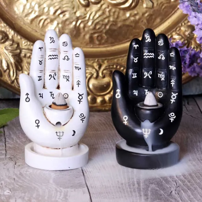 Nemesis Now Palmistry Backflow Incense Burner White