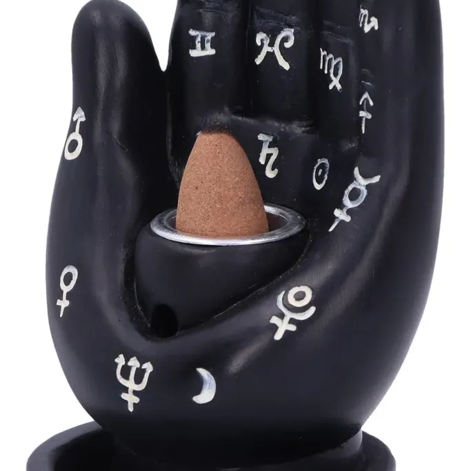 Nemesis Now Palmistry Backflow Incense Burner Black
