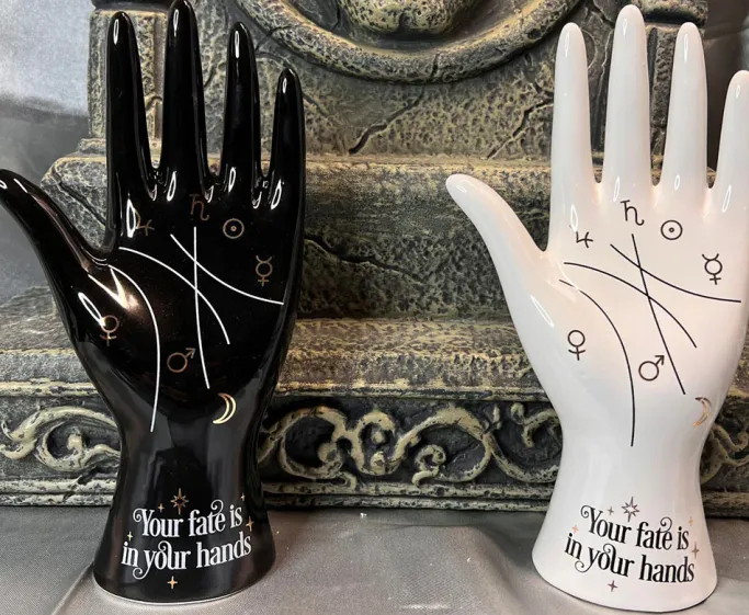 Something Different Palmistry Hand White Ceramic